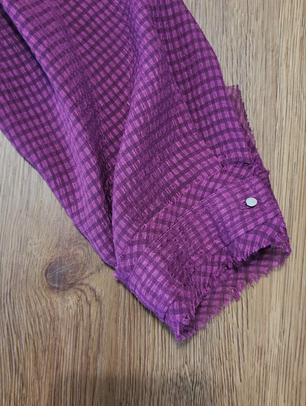 HD in Paris Anthropologie Thistleberry Blouse Fushia Long Sleeve Top Shirt sz 4 - Picture 7 of 9